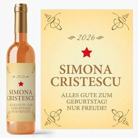 Personalisierter Wein – Classic Birthday