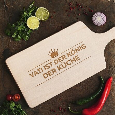 Maßgeschneidertes Schneidebrett – The King Of The Kitchen