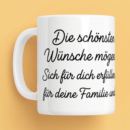 Personalisierte Tasse mit Text