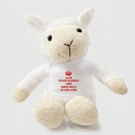 Personalisiertes Schaf-Plüschtier – Keep Calm