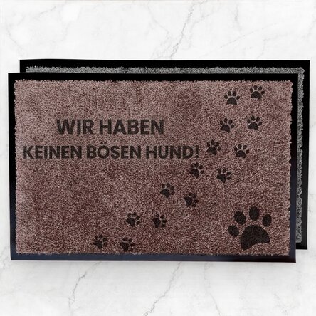 Individuell gestaltete Fußmatte für den Innenbereich – Böses Hundemotiv