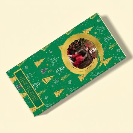 Personalisierte Weihnachtsschokolade – Green Pattern