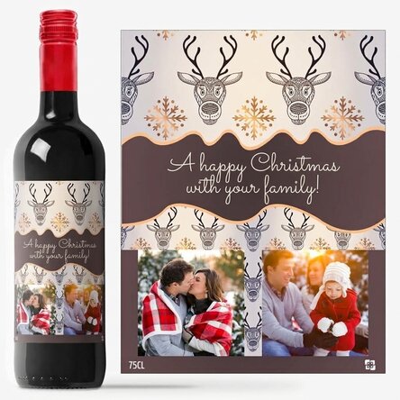 Golden Antlers Personalised Wine