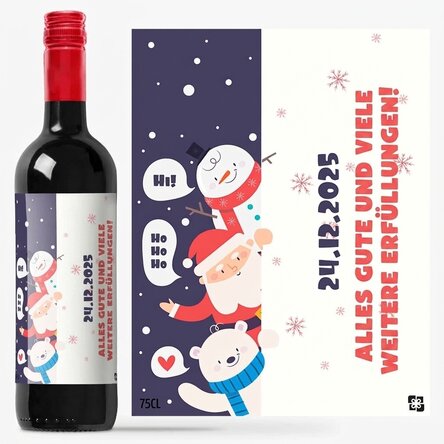 Personalisierter Wein – Weihnachtsmann