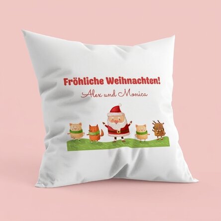 Personalisiertes Kissen – Weihnachtsmann