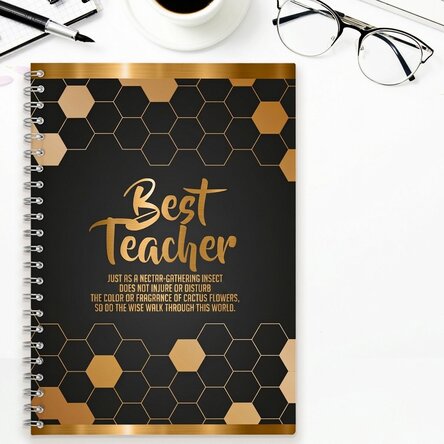 Personalised notebook with text - Best teacher