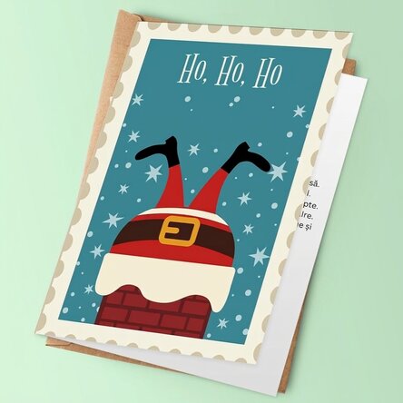 Personalisierte Grußkarte – Ho ho ho!