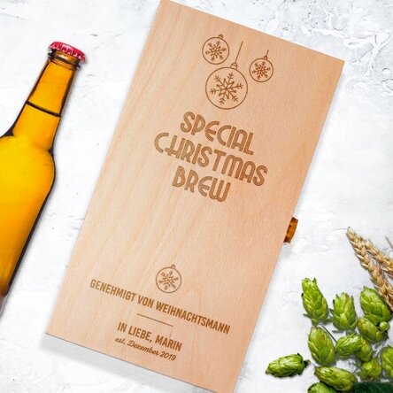 Personalisierte Bierverpackung für drei Flaschen – Special Christmas Brew