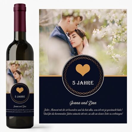 Personalisierter Wein mit Foto und Text – Momente