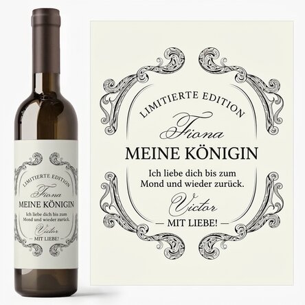 Wein mit individueller Beschriftung – Antique