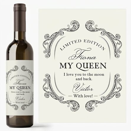 Wein mit individueller Beschriftung – Antique