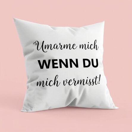 Personalisiertes Kissen mit Aufdruck – „Hug me“