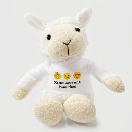 Personalisiertes Schaf mit Text – Emoticons