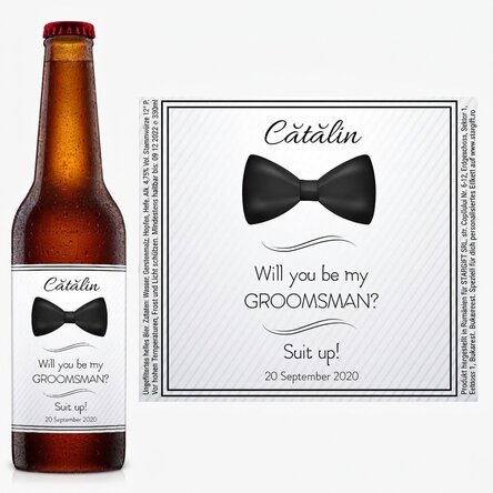 Bier mit individueller Aufschrift – „Willst du mein Trauzeuge sein?“