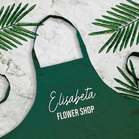 Personalised apron with text - Flower Shop