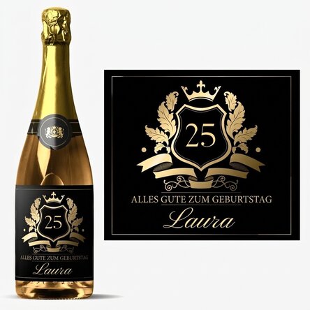 Personalisierter Sekt mit Text – Royalty
