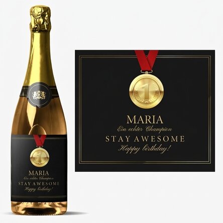 Personalisierter Sekt mit Text – Campion