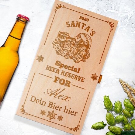 Personalisierte Bierverpackung für drei Flaschen – Weihnachtsmann