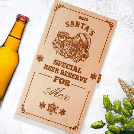 Personalisierte Bierverpackung für drei Flaschen – Weihnachtsmann