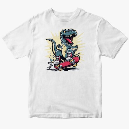 Personalised cotton T-shirt for children - T-rex