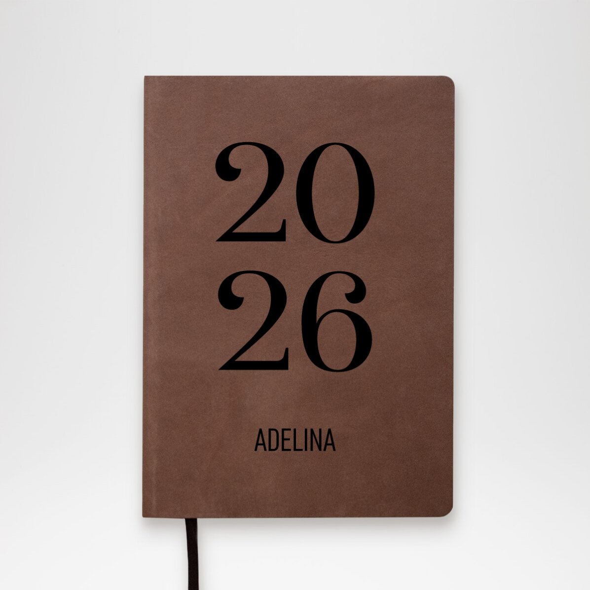 Personalisierter Leder-Terminkalender mit Text – Daily Diary