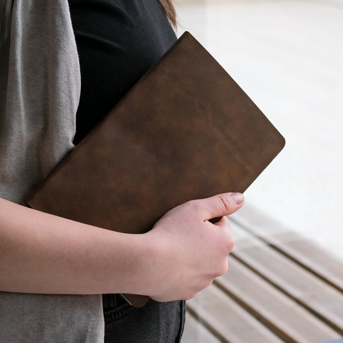 Personalisierter Leder-Terminkalender mit Text – Dream