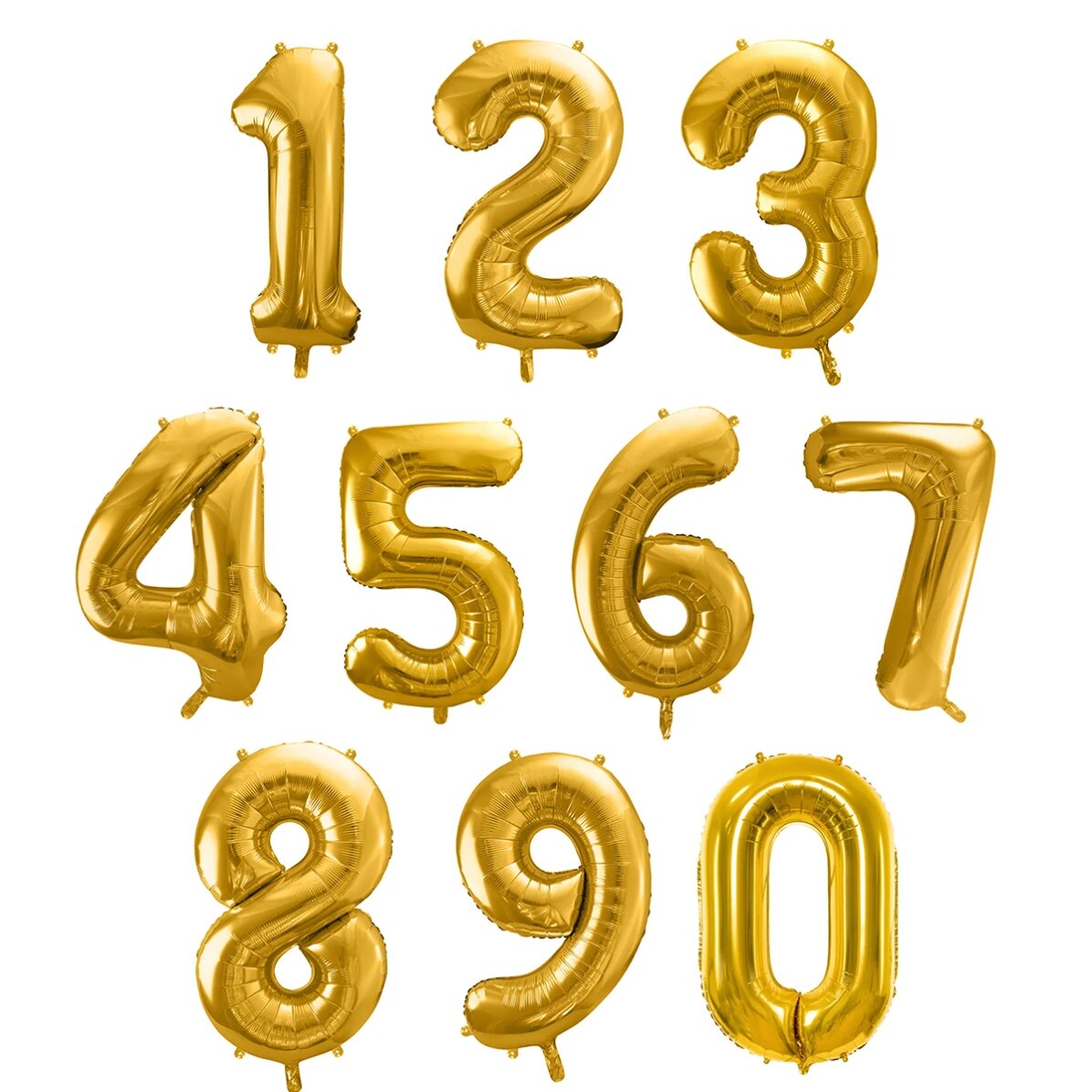Luftballons – Goldene Zahlen, 86 cm