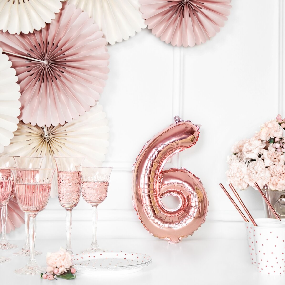 Luftballons – Rosa Zahlen, 35 cm