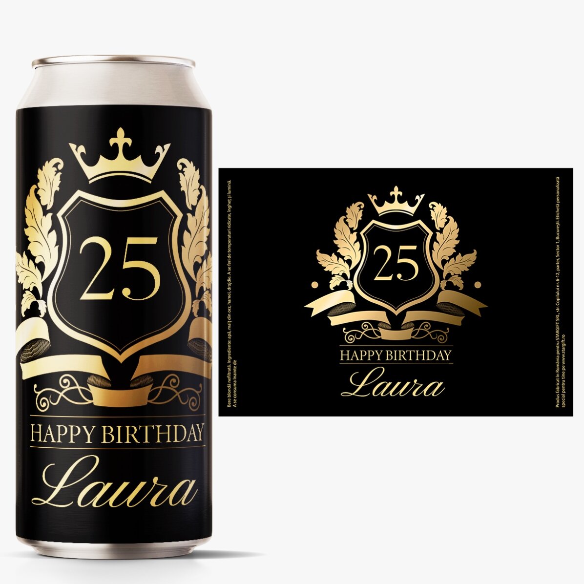 Bier in einer Dose mit individueller Beschriftung – Royalty