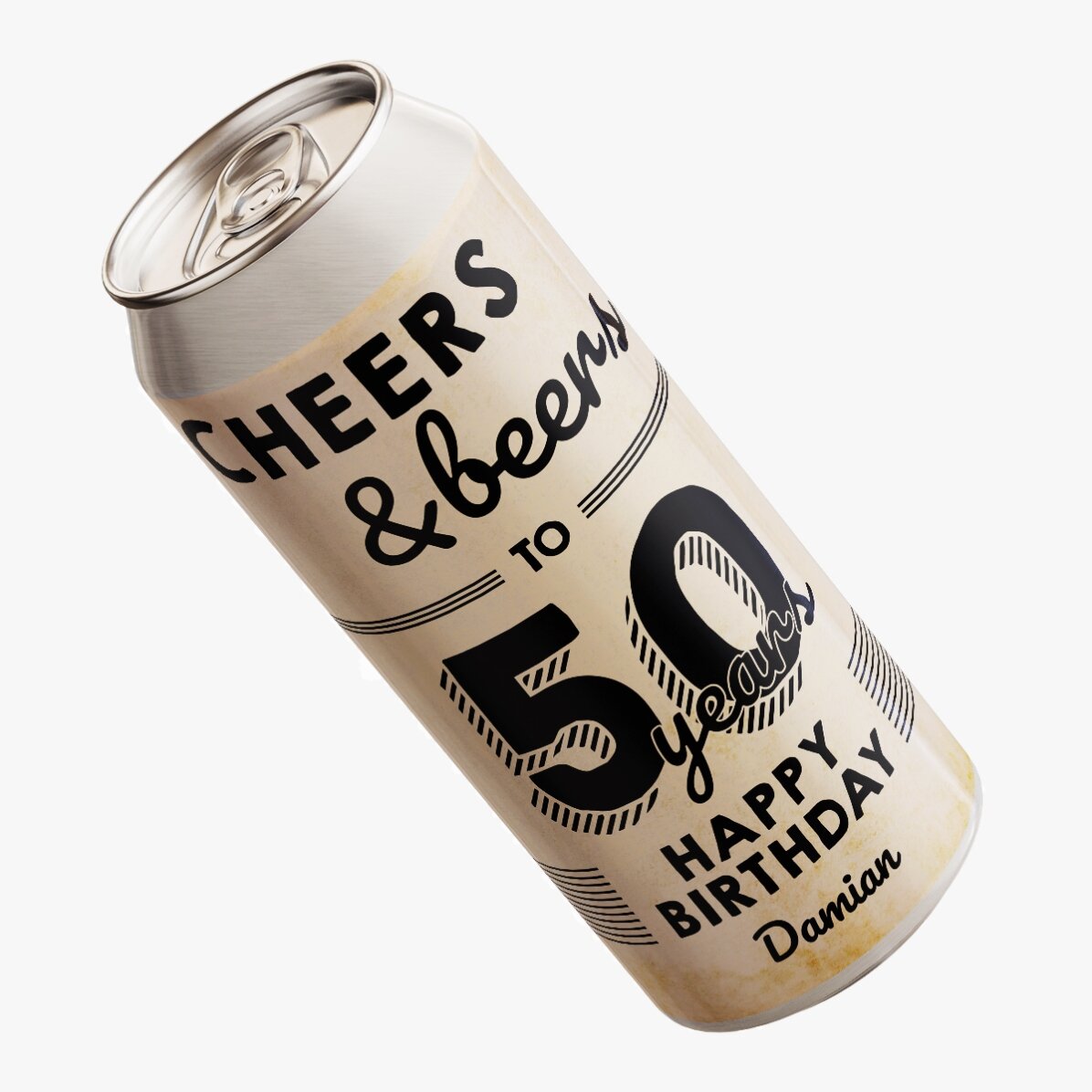 Personalised beer can with text - Cheers & Beers