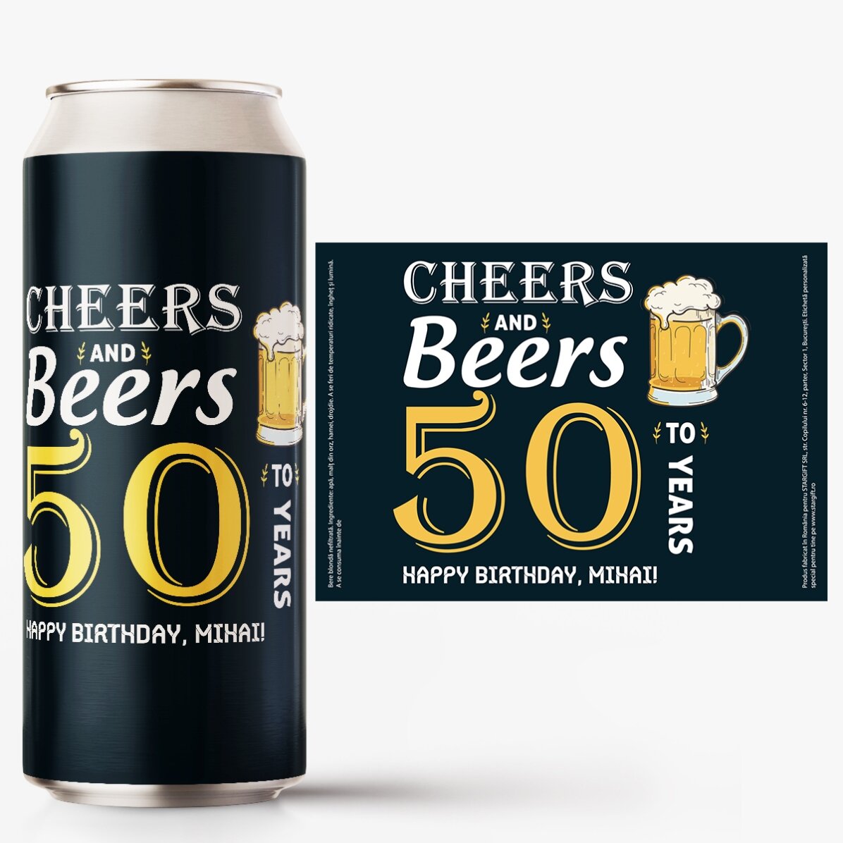 Bier in einer Dose mit individueller Beschriftung – Cheers