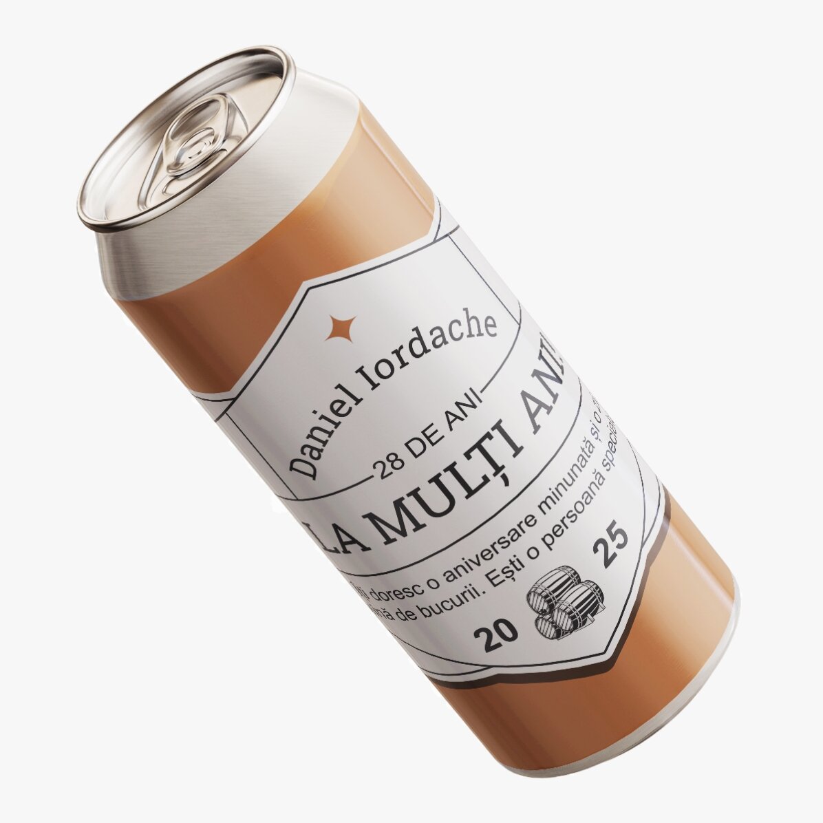 Personalised beer can with text - Classic beer