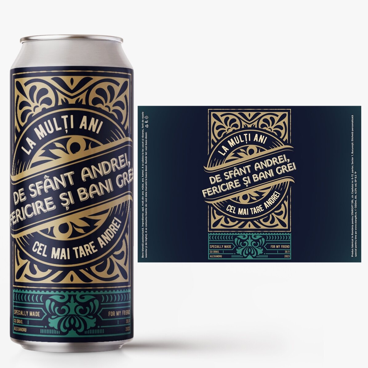 Bier in einer Dose mit individueller Beschriftung – For The Best