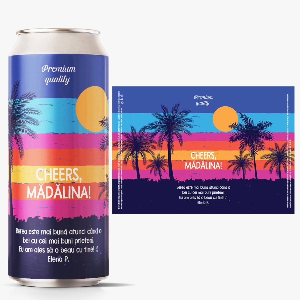 Bier in einer Dose mit individueller Beschriftung – Summer Vibes