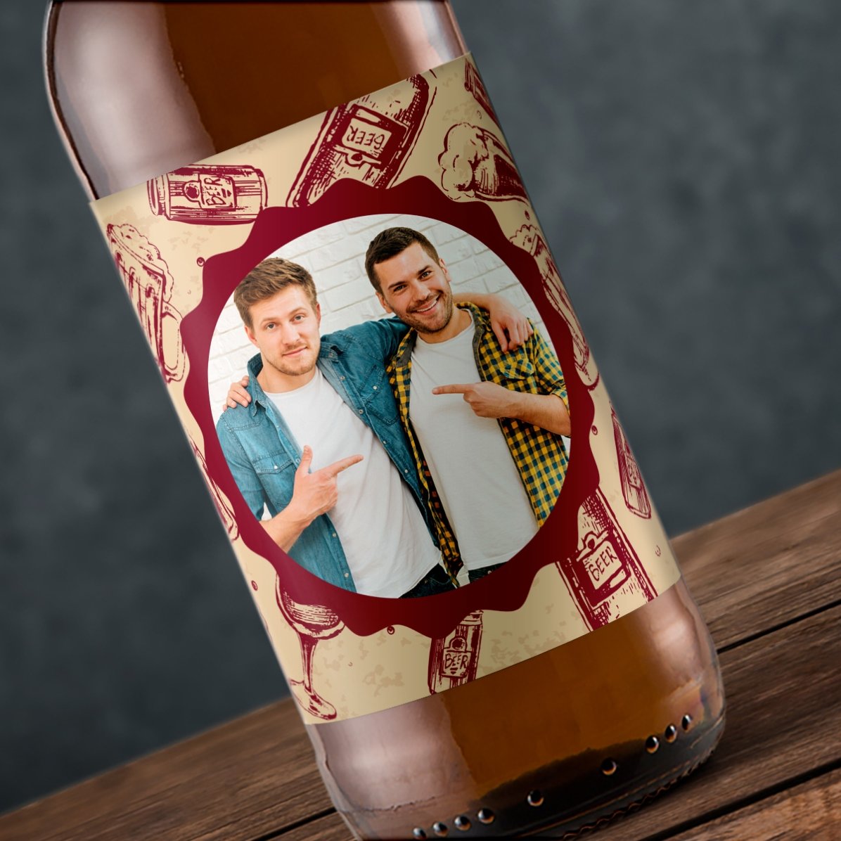 Individuell gestaltetes Bier mit einem Foto