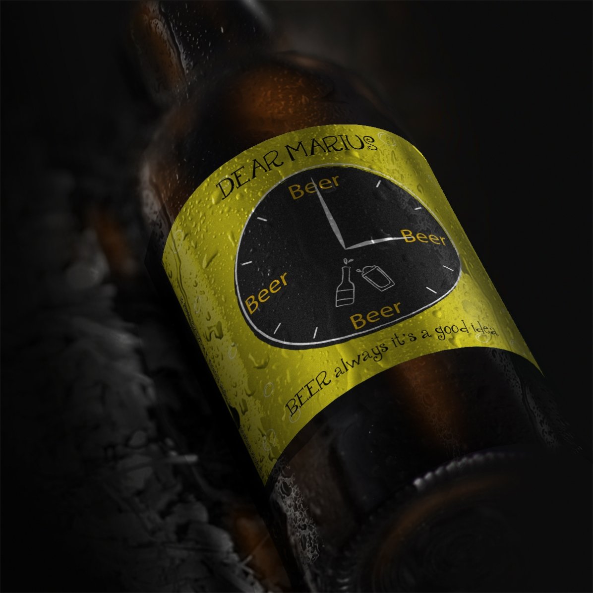 Personalised beer with text - Beer is always a good idea