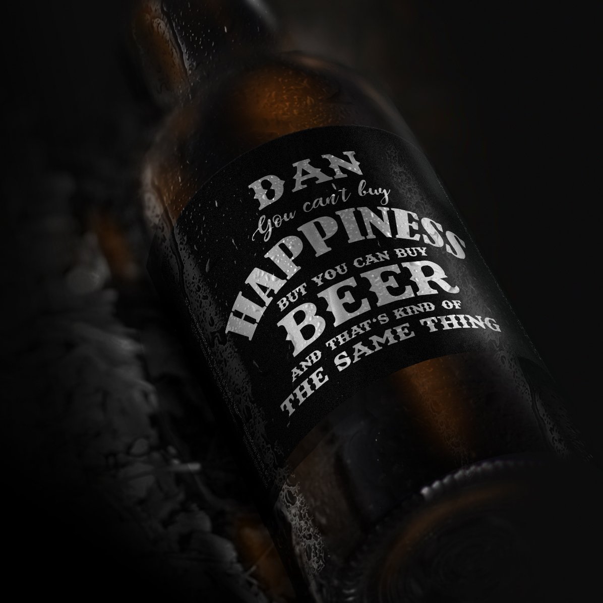 Bier mit individueller Beschriftung – Beer is Happiness