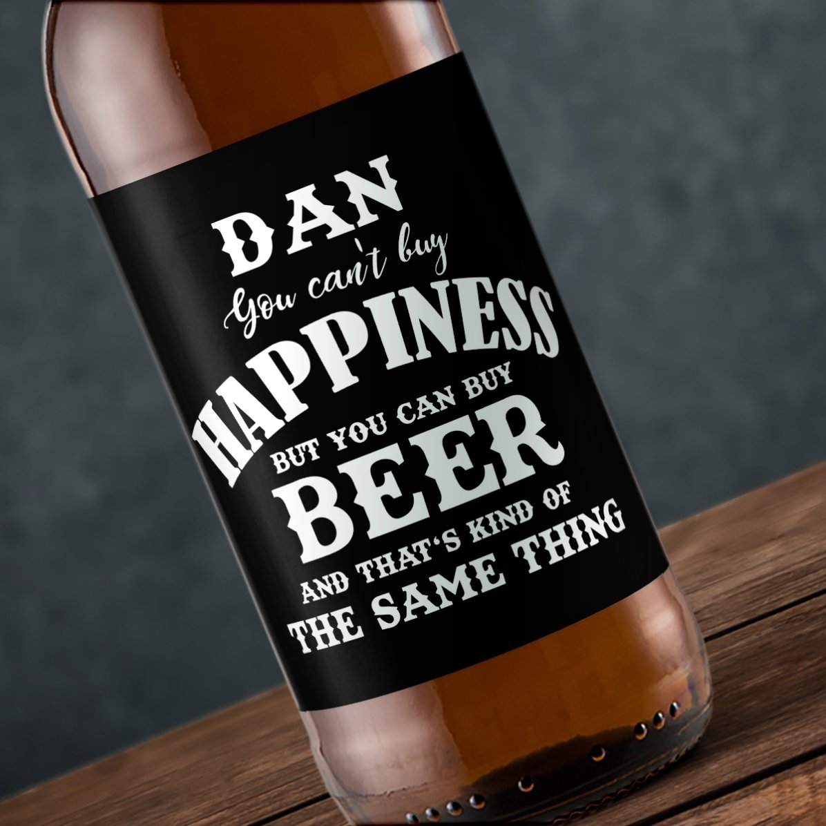 Bier mit individueller Beschriftung – Beer is Happiness