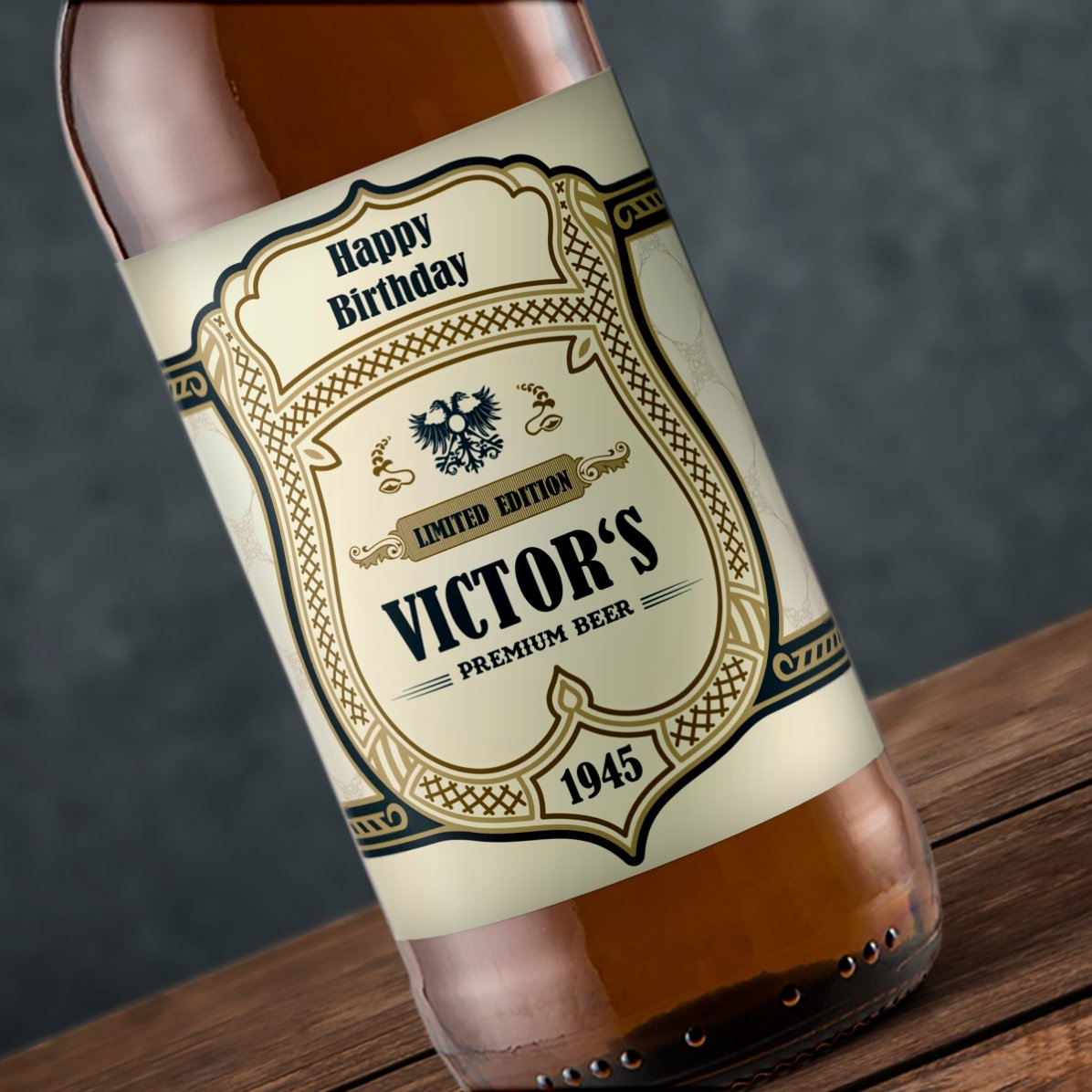 Bier mit individueller Beschriftung – Wappen