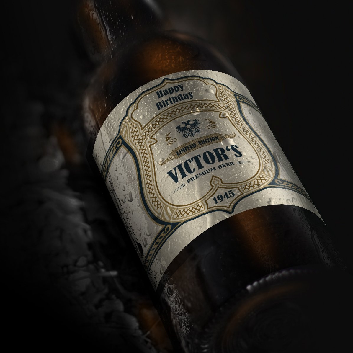 Bier mit individueller Beschriftung – Wappen