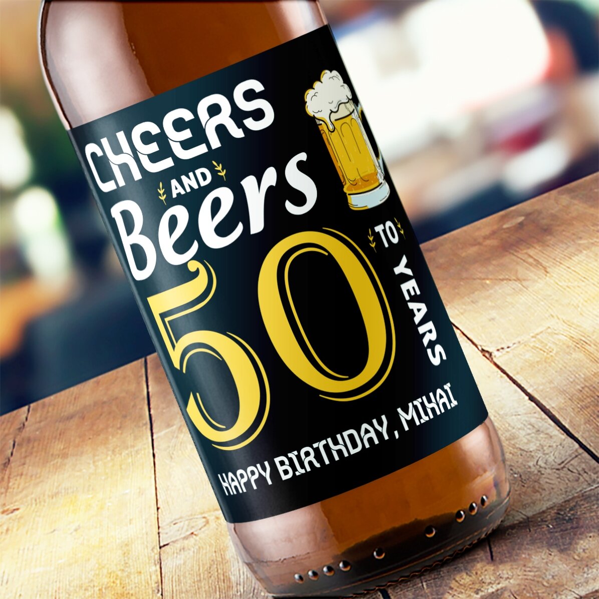 Bier mit individueller Beschriftung – Cheers