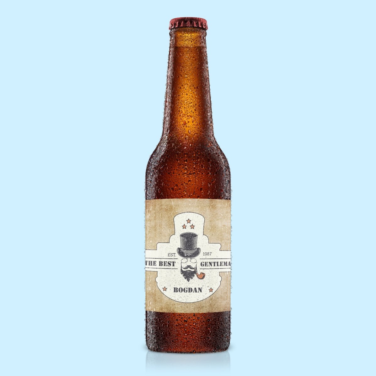 Personalised beer with text - Gentleman