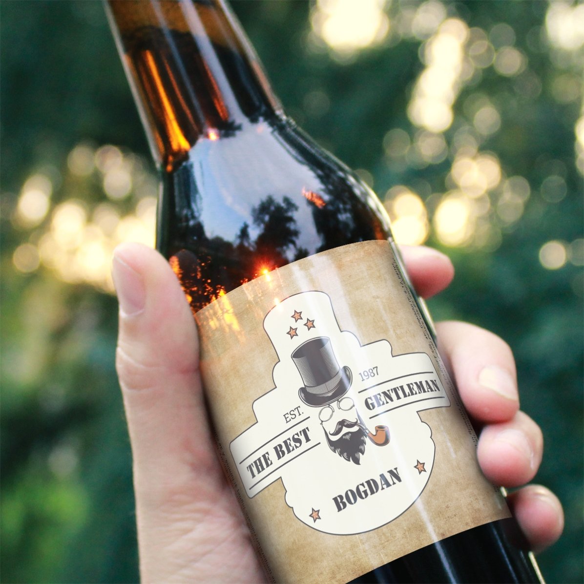 Personalised beer with text - Gentleman