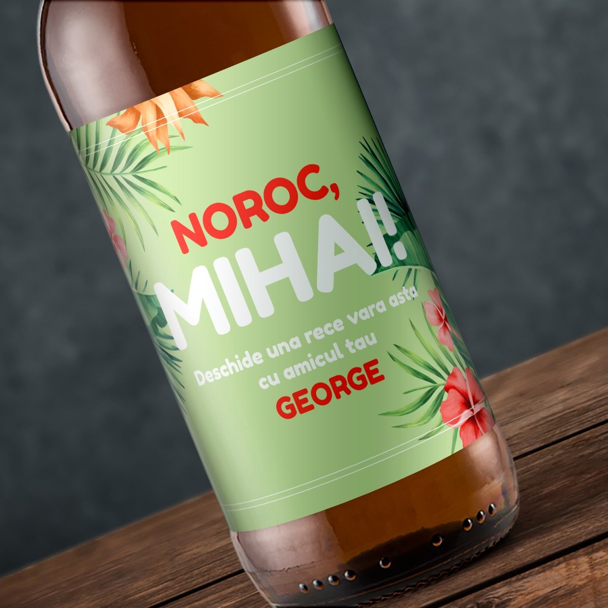Bier mit individueller Beschriftung – Hibiskus