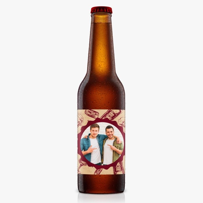 Individuell gestaltetes Bier mit einem Foto
