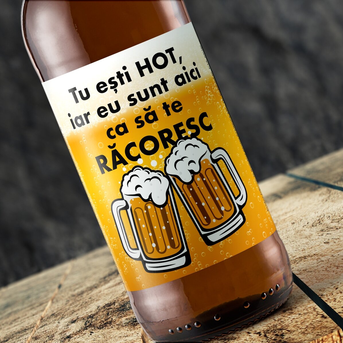 Personalised beer with text - Hot