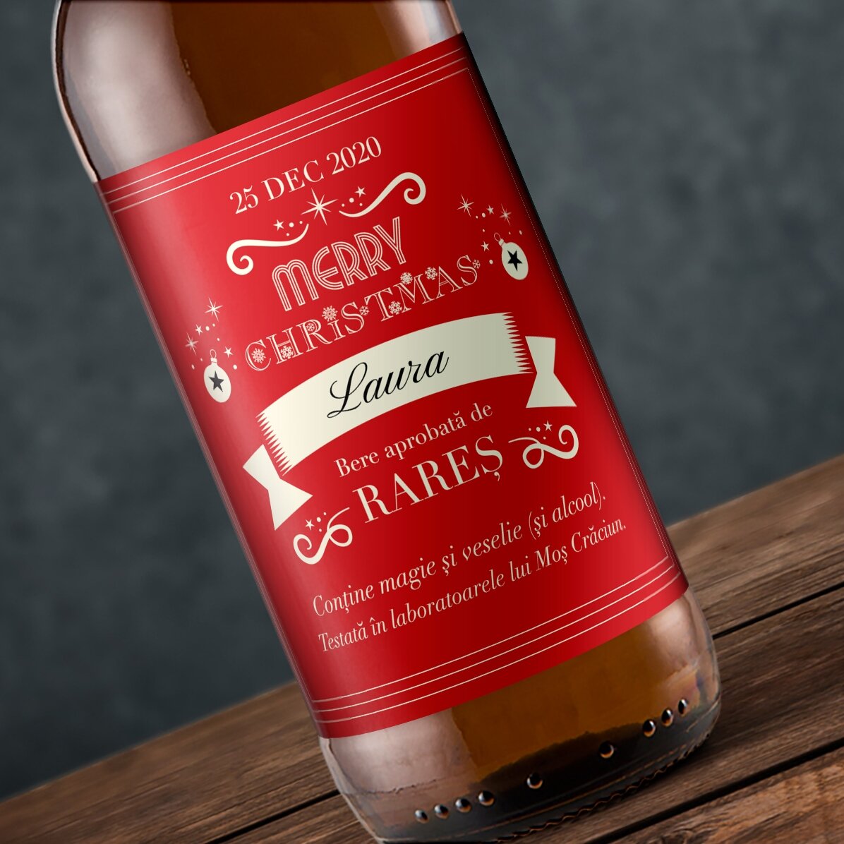 Personalised beer with text - The Magic of Christmas