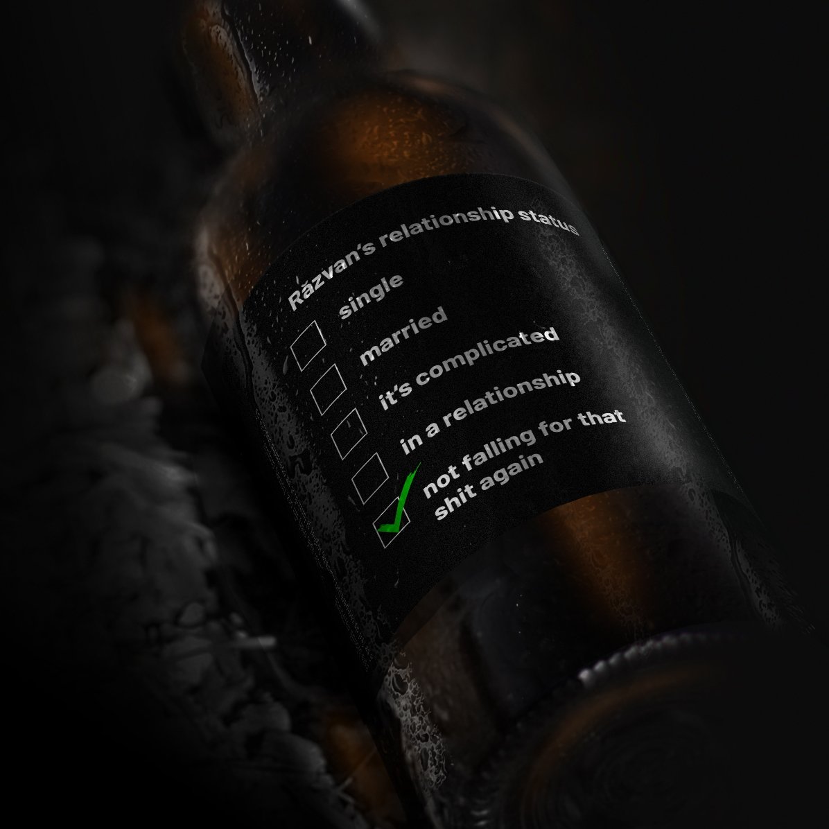 Personalised beer with text - Single