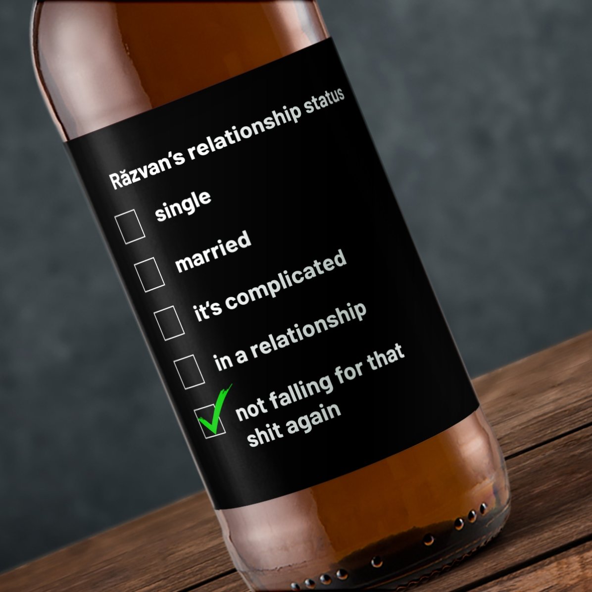 Personalised beer with text - Single