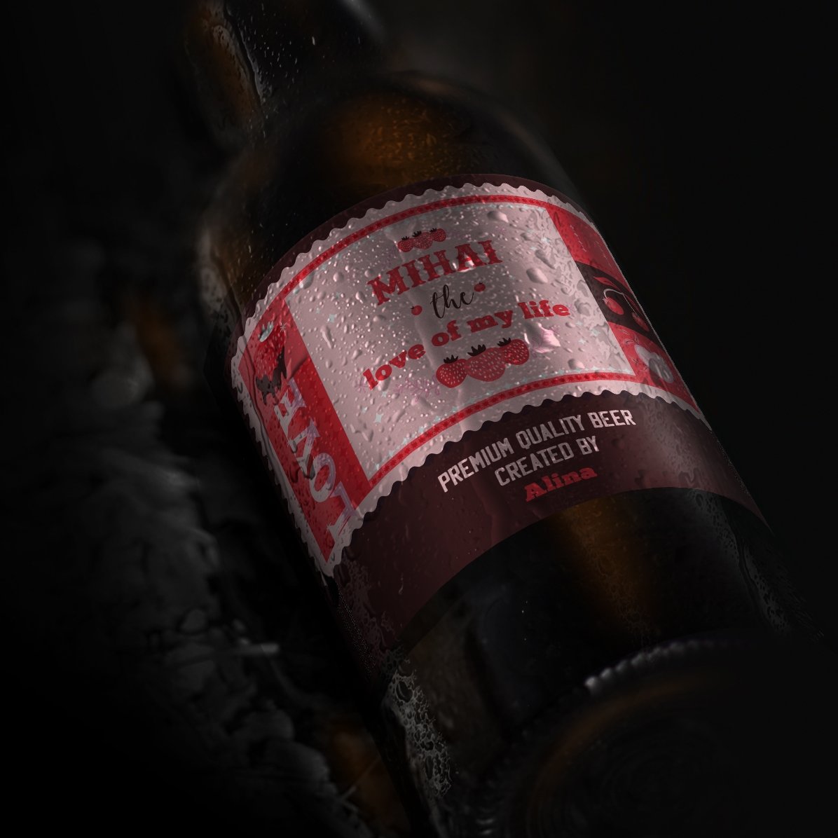 Bier mit individueller Beschriftung – Valentinstag